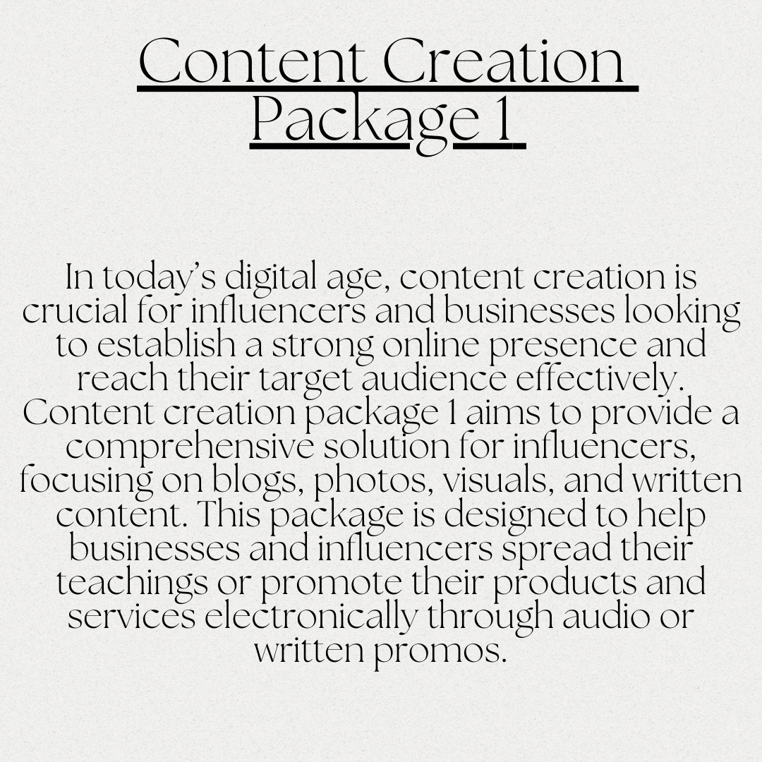 Content Creation