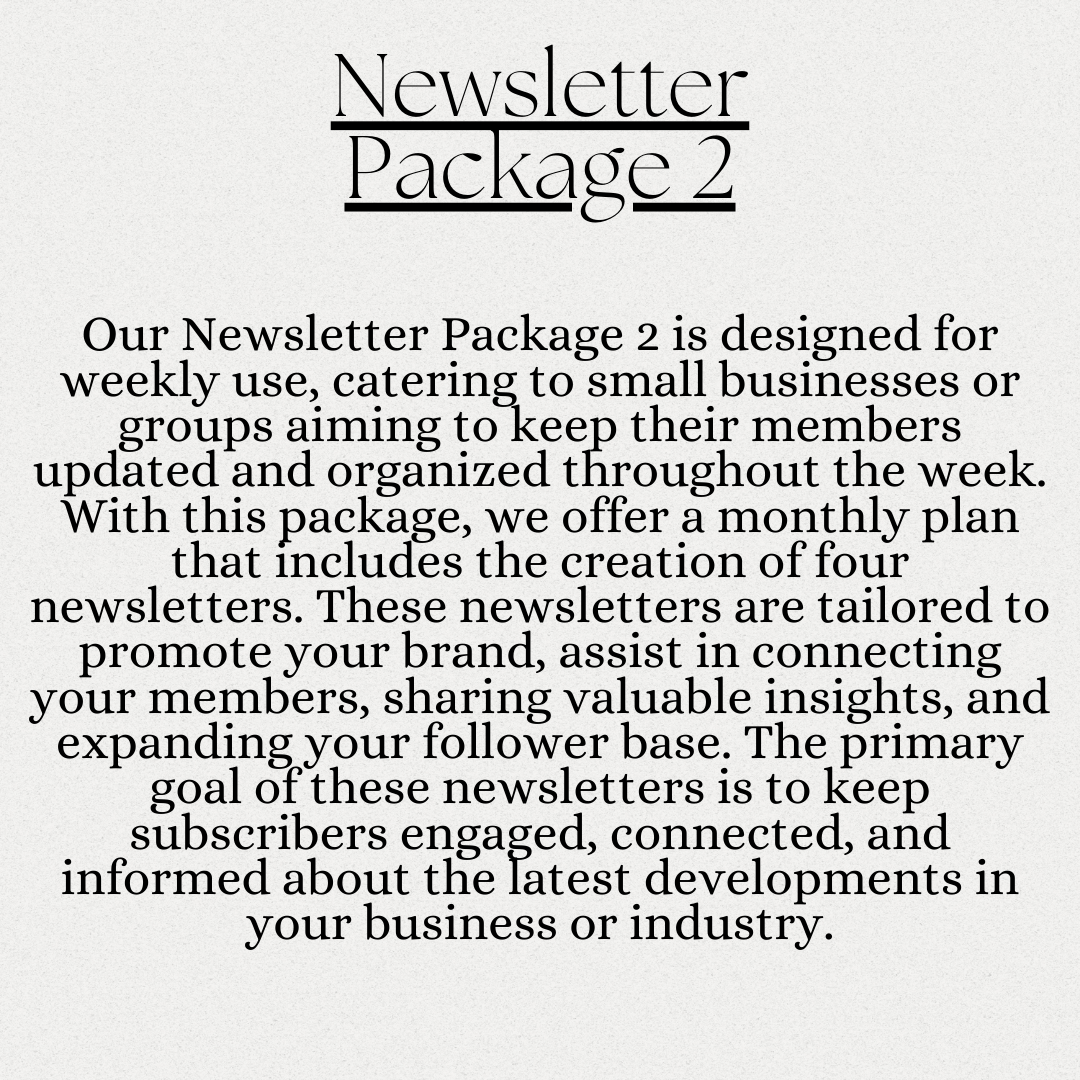 Newsletter Packages